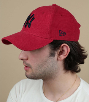 gorra NY pana rojo Cord Pack 940 NY burgundy navy